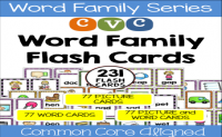 CVC Word Family Flash Card(自然拼读闪卡)231张闪卡77页