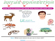 40页单词押韵连线练习册 rhyme connection